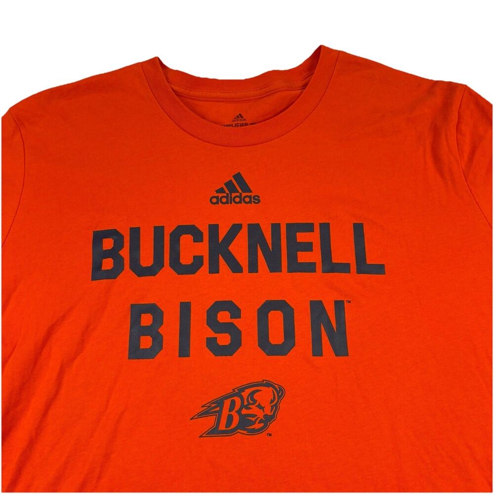 Bucknell Bison Adidas T Shirt Mens 3XL Orange Short Sleeve